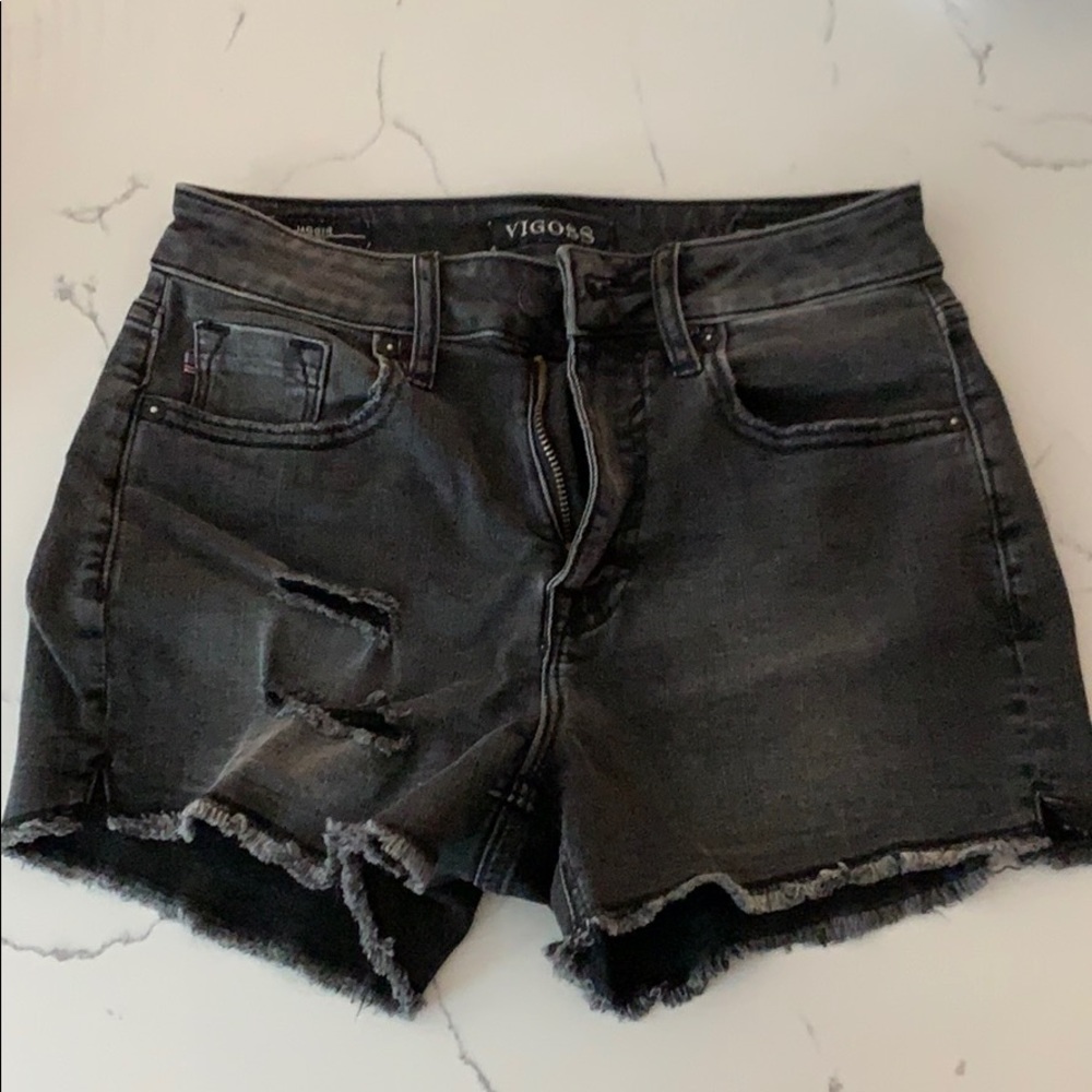Vigoss Distressed Dark Gray Jean Shorts